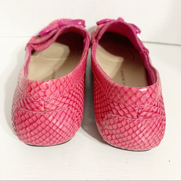 Isaac Mizrahi Live! Alison Leather Snakeskin Embossed Slip On Loafer Moccasin 🩷 - Picture 8 of 11